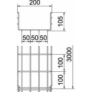 OBO Gitterrinne GRM GRM 105/200FT tauchfeuerverzinkt – Bild 2