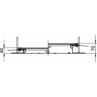 OBO Kanaleinheit estrichbündig OKA-W2004030R 200x40 blind rastend – Bild 2