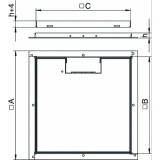 OBO Rahmenkassette RKS2V2/25 für Schnurauslass 282x282mm – Bild 2
