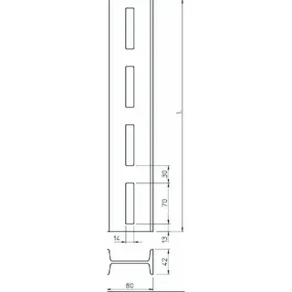 OBO I-Stiel IS 8/60 80x42x600 – Bild 2