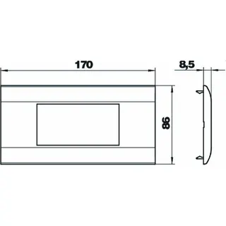 OBO Abdeckrahmen S990-AF2 RW 2fach reinweiss – Bild 2