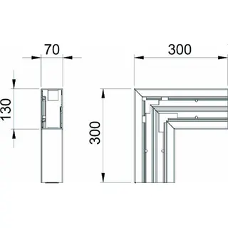 OBO Flachwinkel GK-F70130LGR lichtgrau 70x130mm – Bild 2