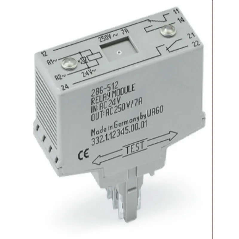 WAGO Relaismodul Eingangsnennspannung DC 24 V 2 Wechsler grau 286-312