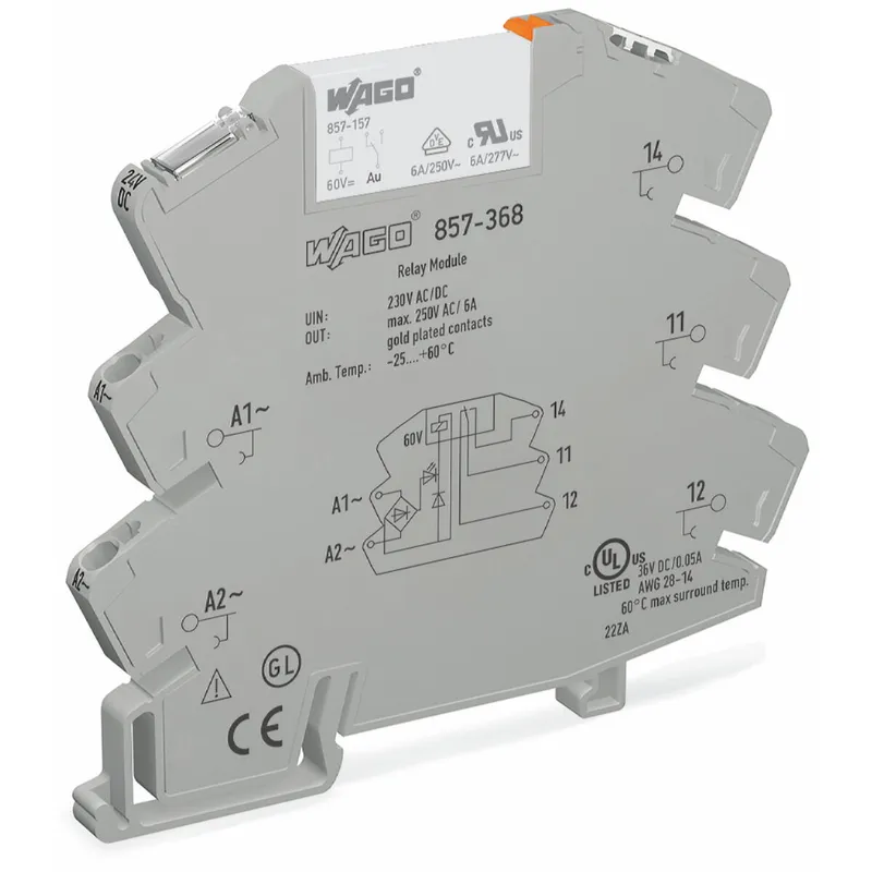 WAGO Relaisbausteine 857-368 6mm 230VACDC 1W 5MYAU