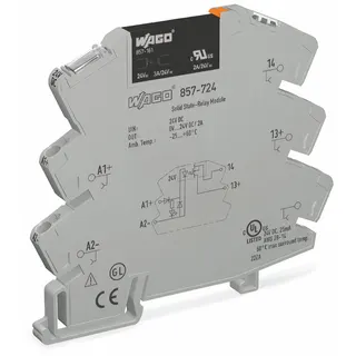 WAGO Stecksockel mit Relais 857-724 6mm 24VDC/24VDC/2A