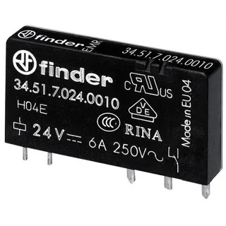 Finder Steck-/Printrelais 34.51.7.024.0010 24VDC 1 Wechsler 1 STK