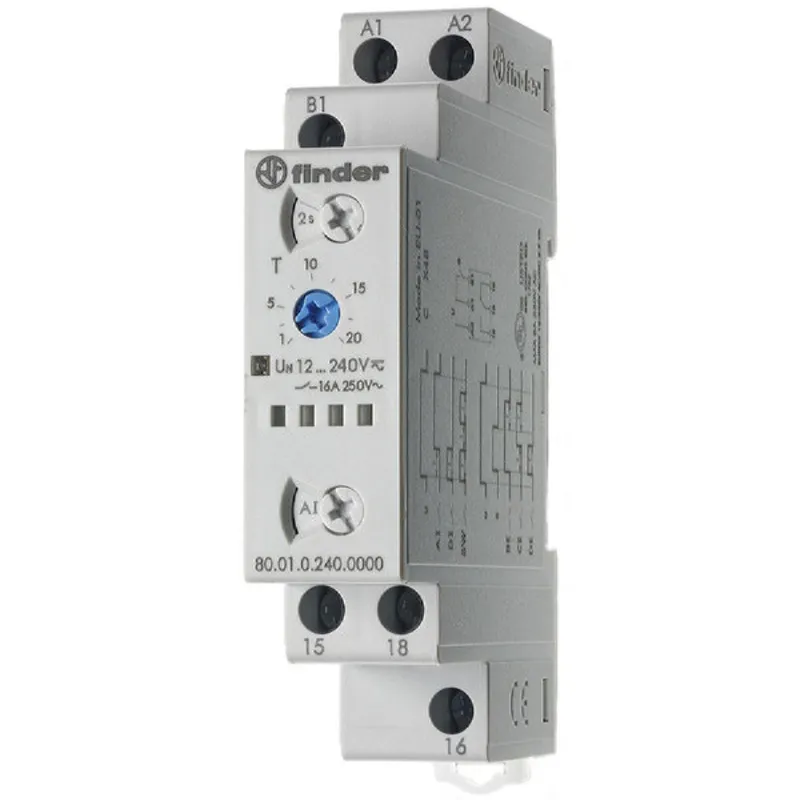 Finder Multifunktions-Zeitrelais 80.01.0.240 6Funktionen 12-240V AC/DC 1 STK