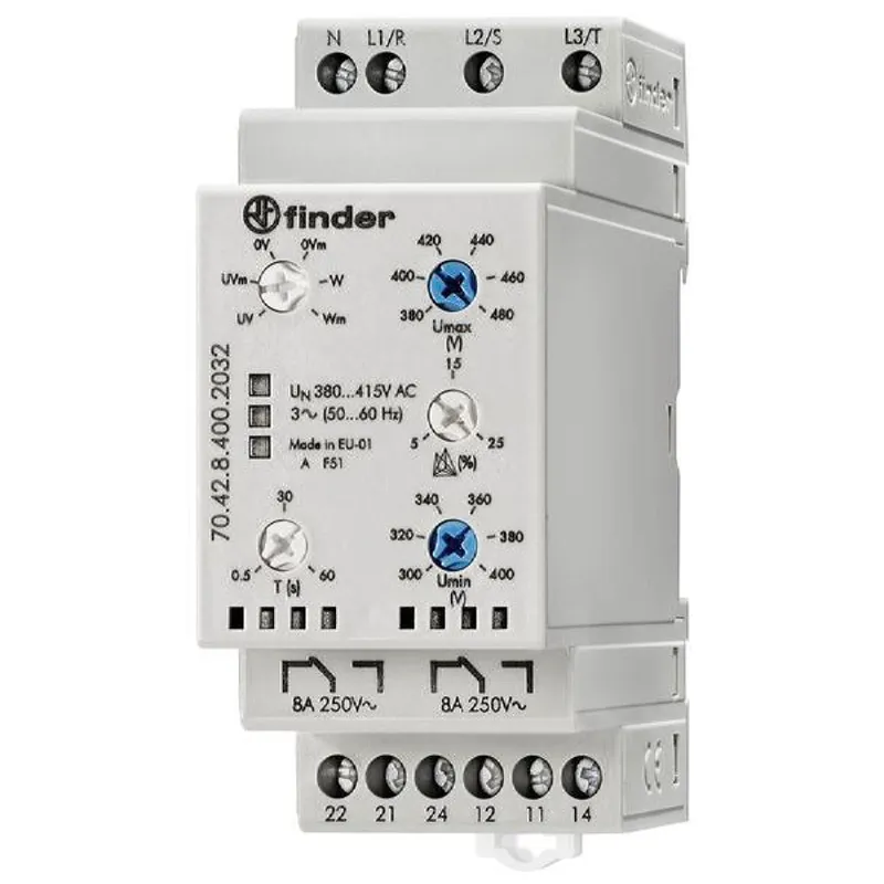 Finder Multifunktionsrelais 70.42.8.400.2032 3phasen 1 STK