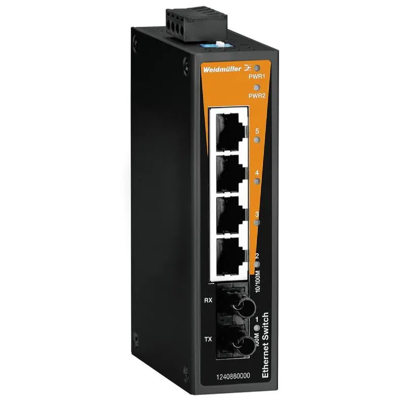 Weidmüller Switch Fast Ethernet Basic Line IE-SW-BL-05-4TX-1ST 1240880000 1 STK