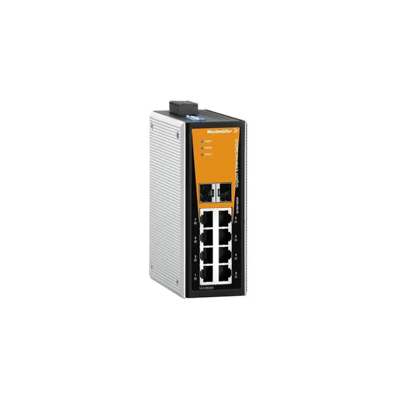Weidmüller Switch Gigabit Ethernet Unmanaged IE-SW-VL08-6GT-2GS 1241280000 1 STK