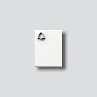 Siedle Klingeltaste mit Glockensymbol zu TM 612-3/BTM 650-03 W weiss 200029806-00