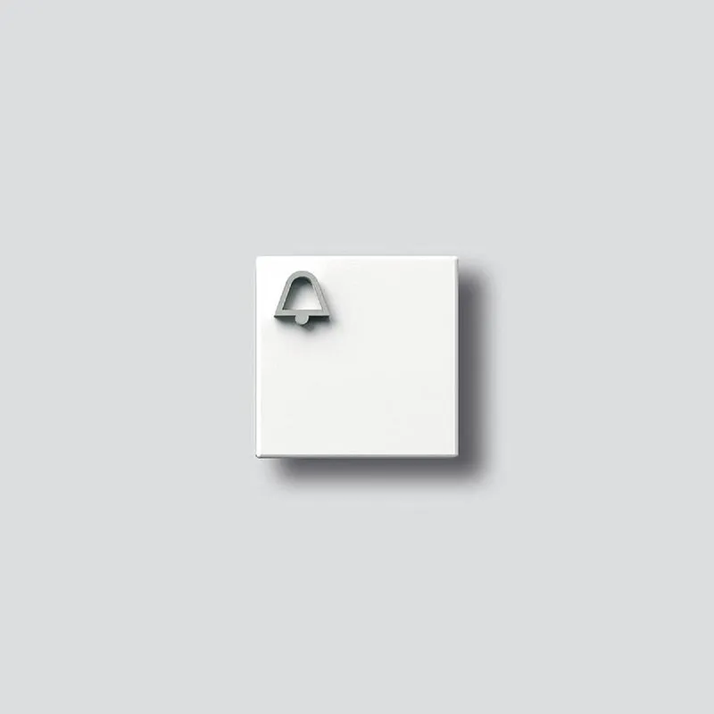 Siedle Klingeltaste mit Glockensymbol zu TM 612-4/BTM 650-04 W weiss 200029810-00