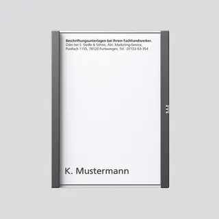 Siedle Namensschild kpl. zu TM 612-1/BTM 650-01 DG 200029951-00