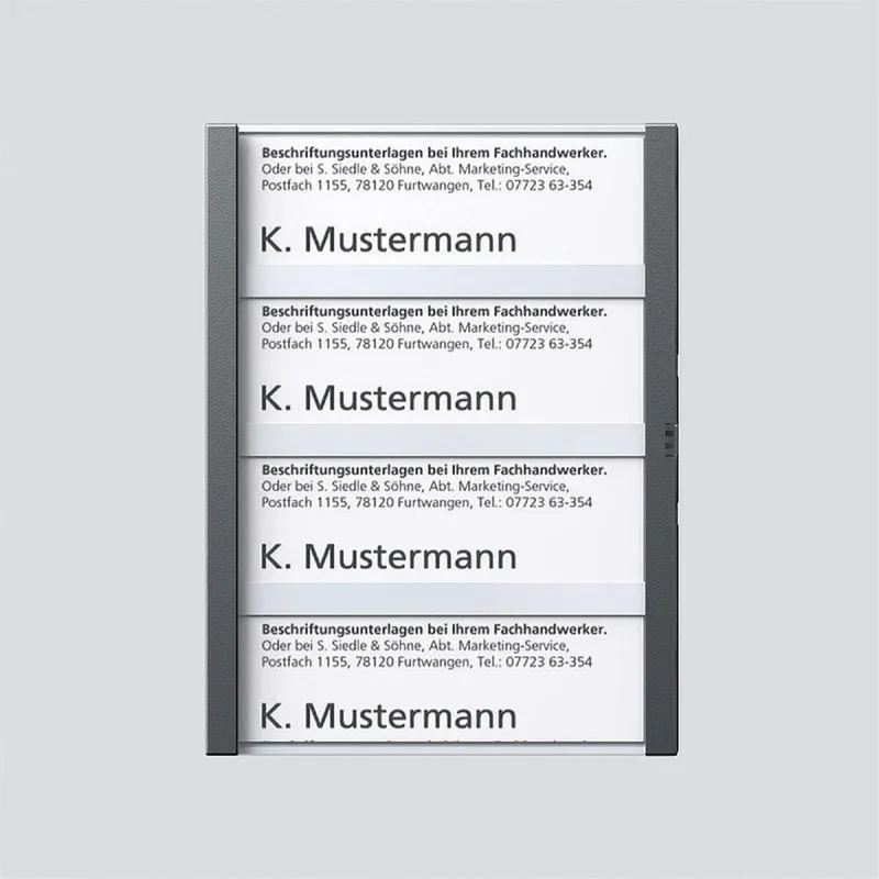 Siedle Namensschild kpl. zu TM 612-4/BTM 650-04 DG 200029963-00