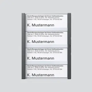 Siedle Namensschild kpl. zu TM 612-4/BTM 650-04 DG 200029963-00