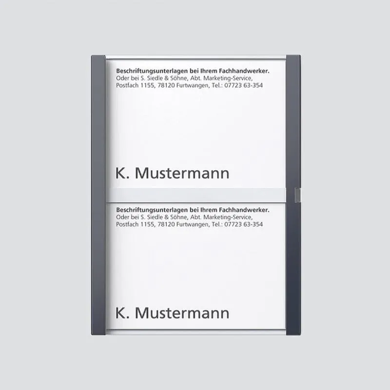 Siedle Namensschild für TM612-2/BTM 650-02 AG anthrazitgrau 210007069-00