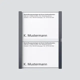 Siedle Namensschild für TM612-2/BTM 650-02 AG anthrazitgrau 210007069-00