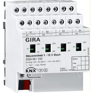 Gira Steuereinheit 222400 1-10V 4fach Hand KNX
