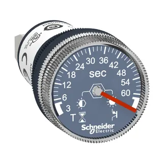 Schneider Electric Timer/Zeitrelais für Fronteinbau 22mm 24VDC 3s bis 60s XB5DTB23