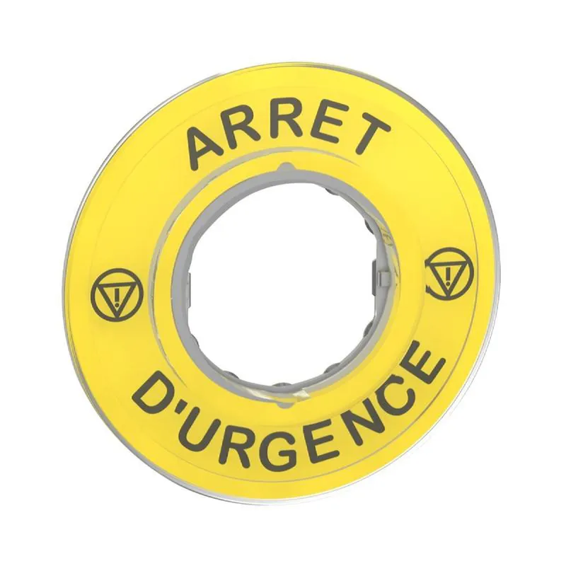 Schneider Electric Unterlegschild ARRET DE URGENCE 3D ZBY9120