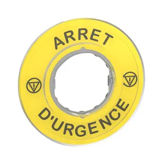 Schneider Electric Unterlegschild ARRET DE URGENCE 3D ZBY9120