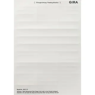 Gira Beschriftungsbogen 2876112 11,7x66,3mm reinweiss