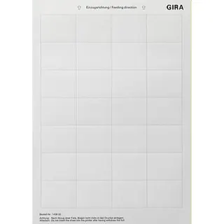 Gira Beschriftungsbogen 145600 36,9x46,9mm