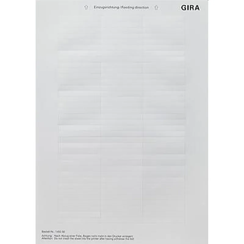 Gira Beschriftungsbogen 145500 51,2x7,0mm