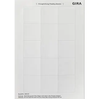 Gira Beschriftungsbogen 287002 51x51mm