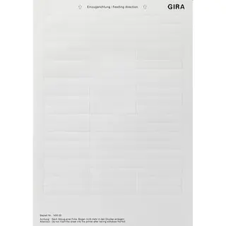 Gira Beschriftungsbogen 145000 60,7x11,8mm
