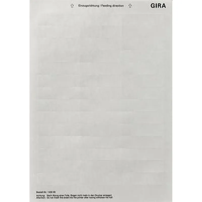 Gira Beschriftungsbogen 145900 62,0x18,0mm