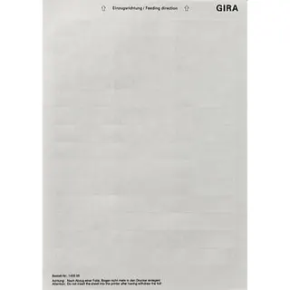 Gira Beschriftungsbogen 145900 62,0x18,0mm