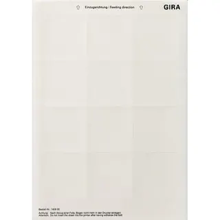 Gira Beschriftungsbogen 145800 62,5x62mm