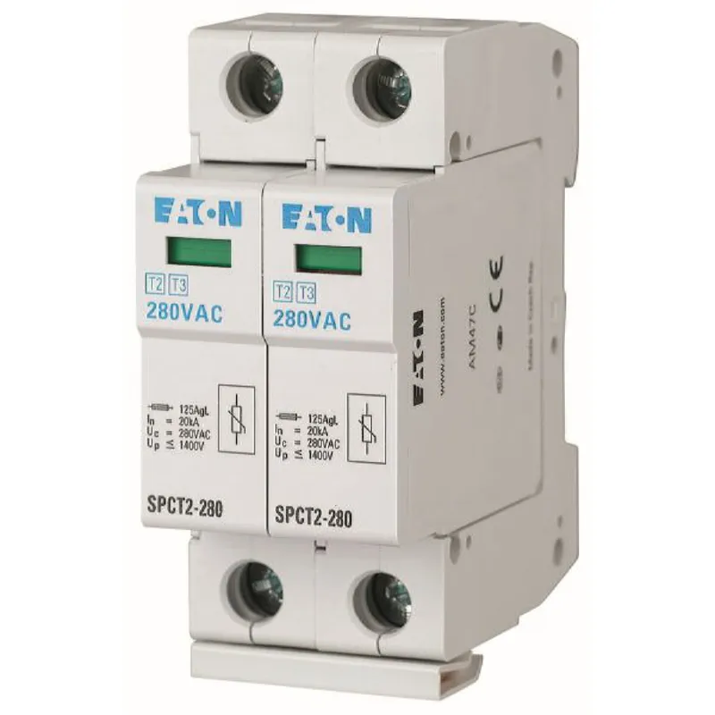 Eaton Electric Überspannungsableiter SPCT2-280/2 steckbar 2p 280VAC 2x20kA