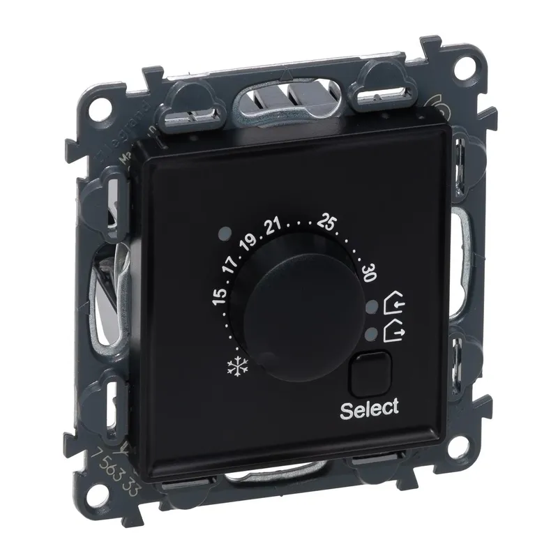 Legrand Raumthermostat Valena Life elektr m.Wechselkontakt sw