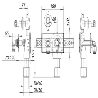 Dallmer Wandeinbau Waschgeräte-Sifon 405 DN 40/50 – Bild 2