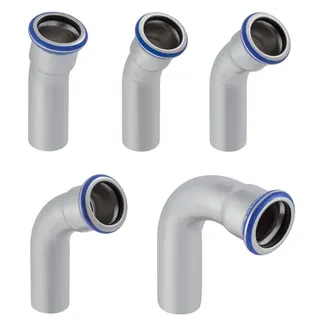 Geberit Mapress Edelstahl Bogen 15°-90° mit Einschubende