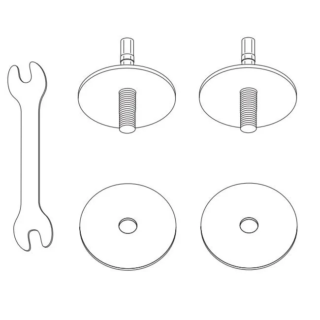 Villeroy & Boch Scharniersatz für WC-Sitz (La Belle, Memento, My Nature, Vivia, Subway 2.0, Subway Compact 2.0)