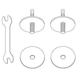 Villeroy & Boch Scharniersatz für WC-Sitz (La Belle, Memento, My Nature, Vivia, Subway 2.0, Subway Compact 2.0)