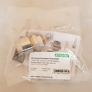 SIMPLEX Schwarzrohradapter Plus mit AG
