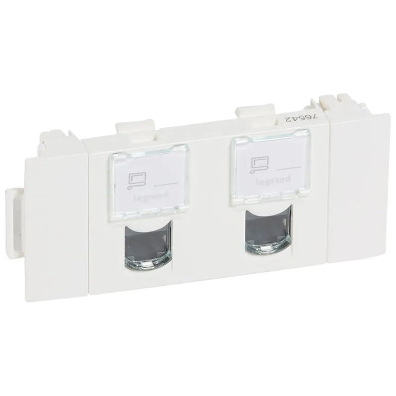 Legrand Einsatz 076542 Mosaic 2-f.RJ45 Kat5e ultraws