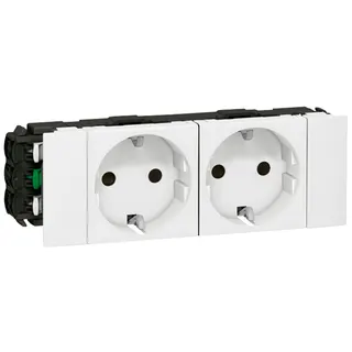 Legrand SCHUKO-Steckdose 077202 Mosaic 2-f.Snap-On EBS ultraws