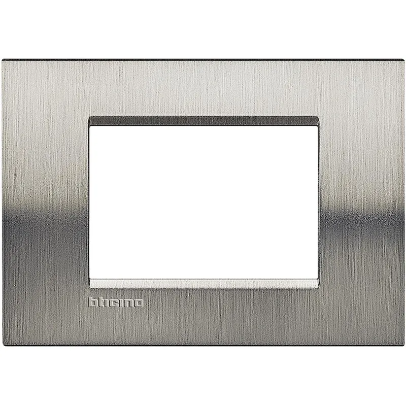 Bticino Rahmen LNA4803ACS STAHL 3-modulig
