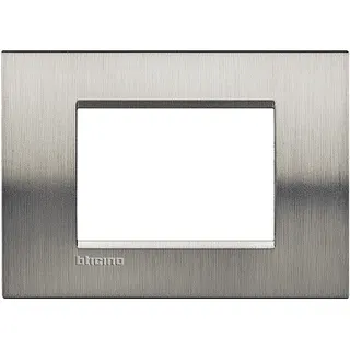 Bticino Rahmen LNA4803ACS STAHL 3-modulig