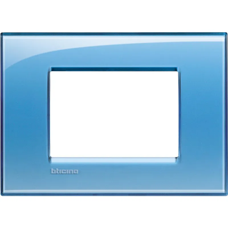 Bticino Rahmen LNA4803AD BLAU 3-modulig