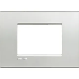 Bticino Rahmen LNA4803AG SILVER 3-modulig