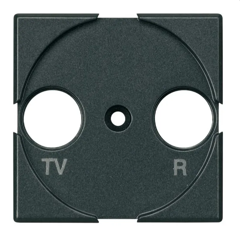 Bticino Zentralplatte TV/FM/SAT anthrazit