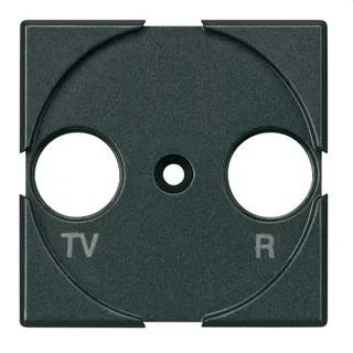 Bticino Zentralplatte TV/FM/SAT anthrazit