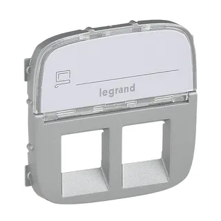 Legrand Abdeckung V.ALL RJ11/RJ45 BF 2fach alu