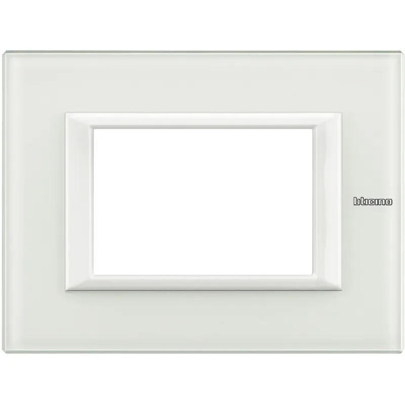 Bticino Rahmen 3modulig white glass